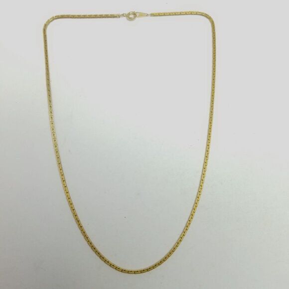 Vintage Simple Gold Tone Chain Necklace, Simple Nice Length, Estate - Picture 4 of 4